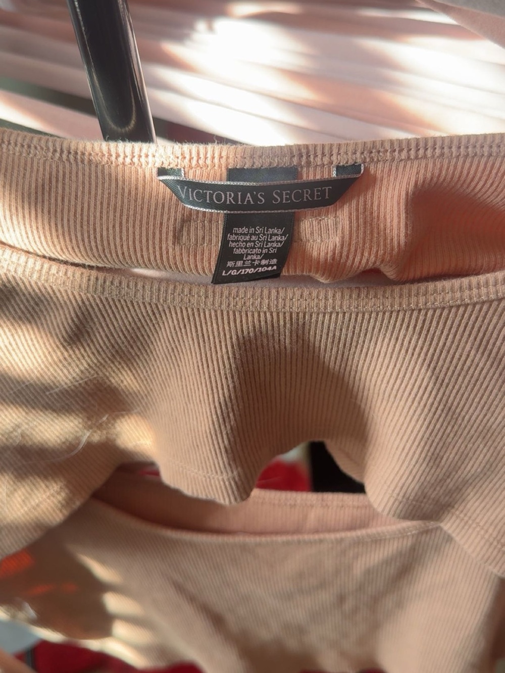 Victoria's Secret Peach Ribbed Tank Top